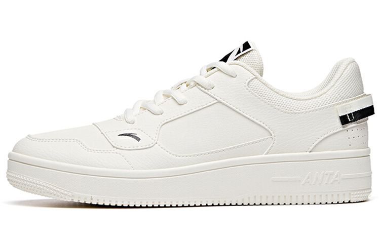 Anta Life Collection Slip Resistant Coverage Low Top Skateboard Shoes Men's White Black