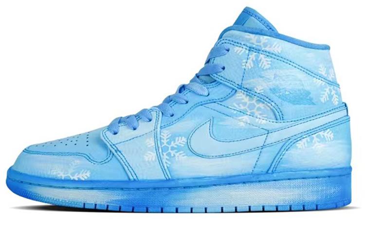 JORDAN Air JORDAN 1 Vintage Basketball Shoes Men High-Top Blue