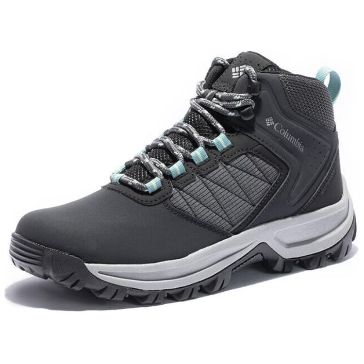 Columbia Cushioning Anti-Slip And Wear-Resistant High-Top Hiking Shoes Women's Black Gray Color