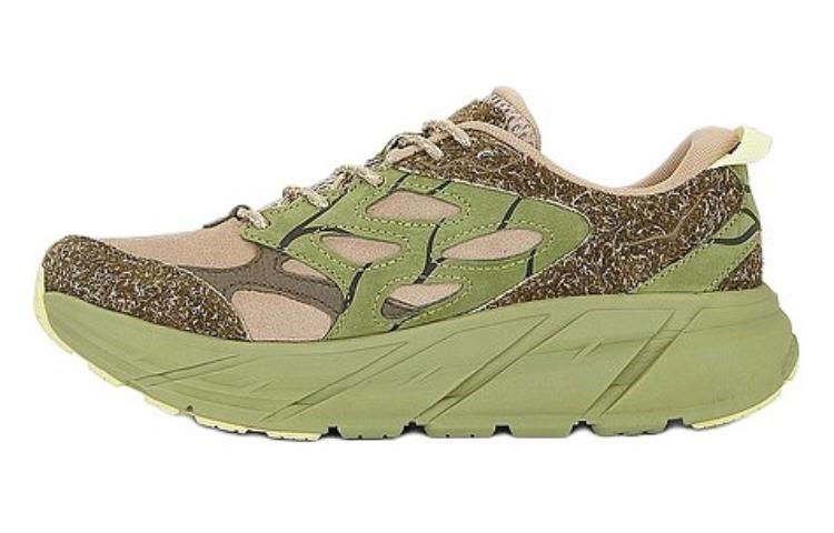 HOKA ONE ONE Clifton LS Anti-Slip Wear-Resistant Low-Top Running Shoes Men's Green