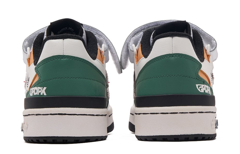 Adidas Originals FORUM Impact-Resistant Wear-Resistant Low-Top Skateboard Shoes Unisex White Black Green