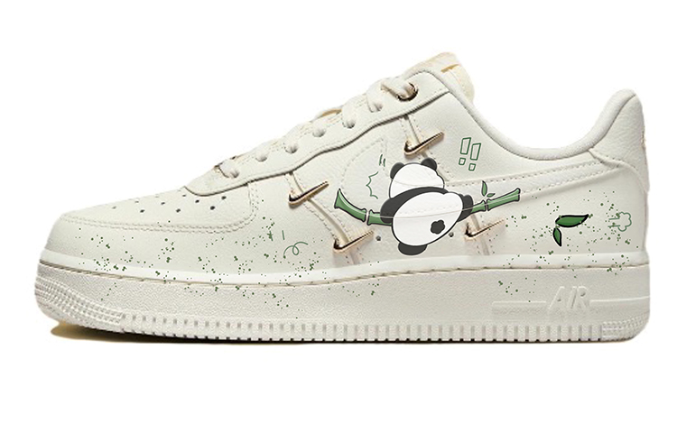 Nike Air Force 1 Anti-Slip Wear-Resistant Low-Top Skateboard Shoes Women's White Gold