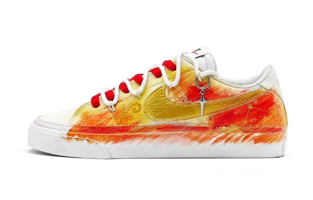 Nike Court Legacy Skateboard Shoes Unisex Low top White/Gold/Red