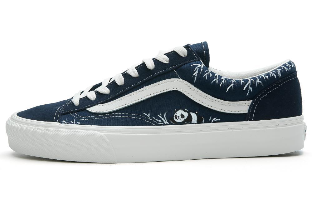 Vans Style 36 Lightweight Breathable Impact-Resistant Low-Top Skateboard Shoes Unisex Blue White
