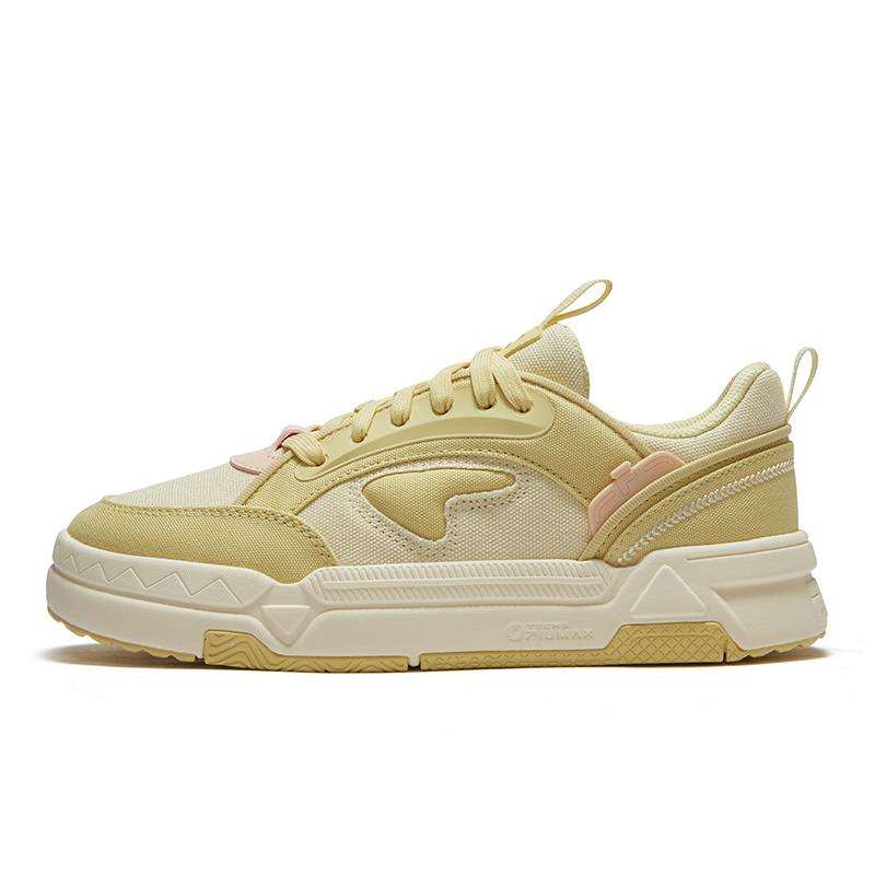 FILA FUSION Low Top Skateboard Shoes Women's Transparent Yellow/Cream Yellow