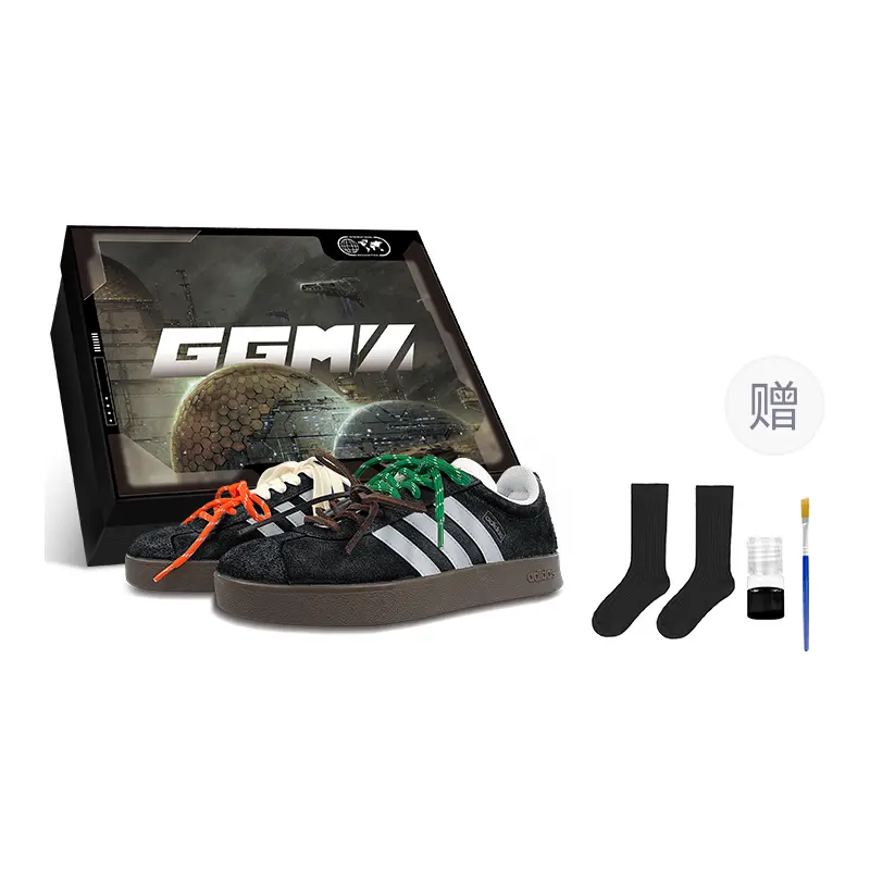 Adidas VL COURT 2.0 Cushioning, Wear Resistant Low Top Skateboard Shoes Unisex Black Silver