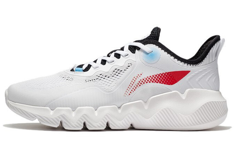 LiNing Shock Absorbers Slip Resistant Abrasion Resistant Low top Casual Shoes Men's White