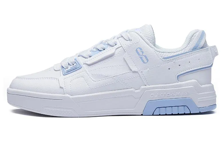 361° Anti-Slip Wear-Resistant Low-Top Skateboard Shoes Men's White Blue