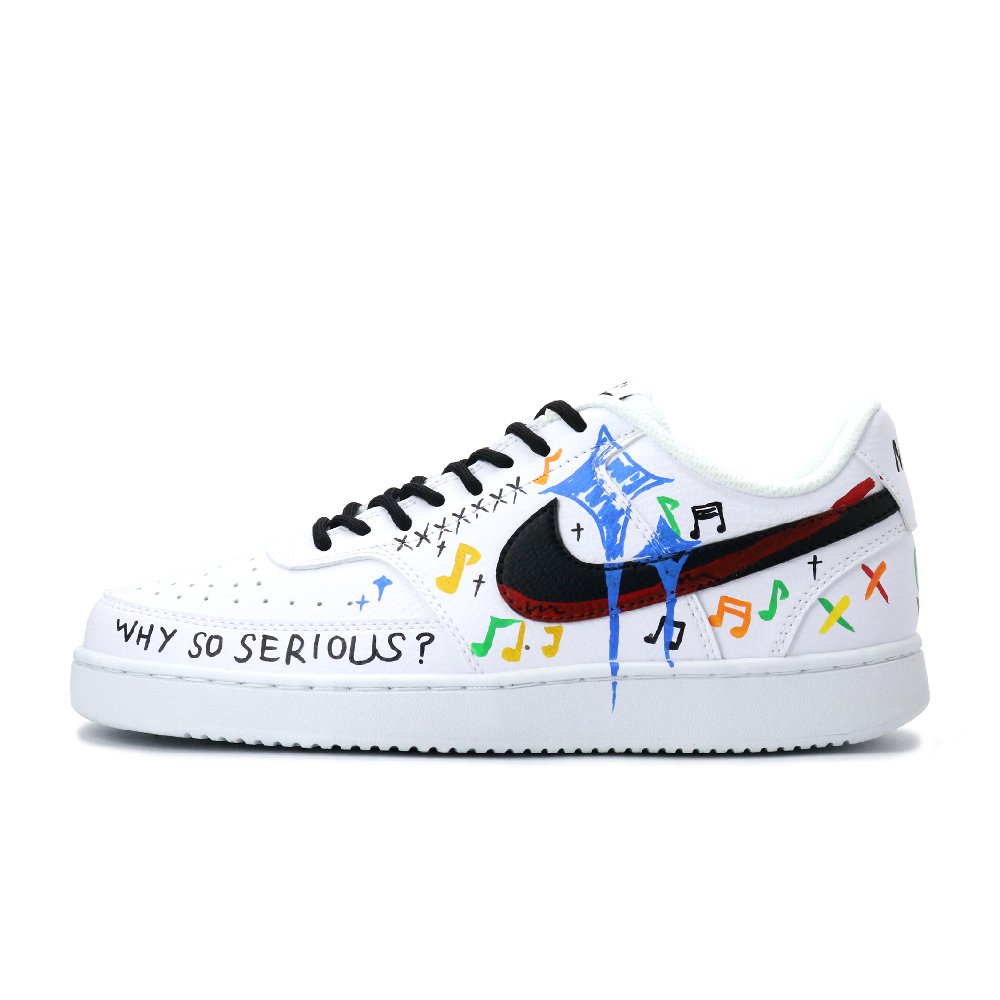 Nike Court Vision 1 Skateboard Shoes Men Low Top Black/White/Blue/Green/Yellow