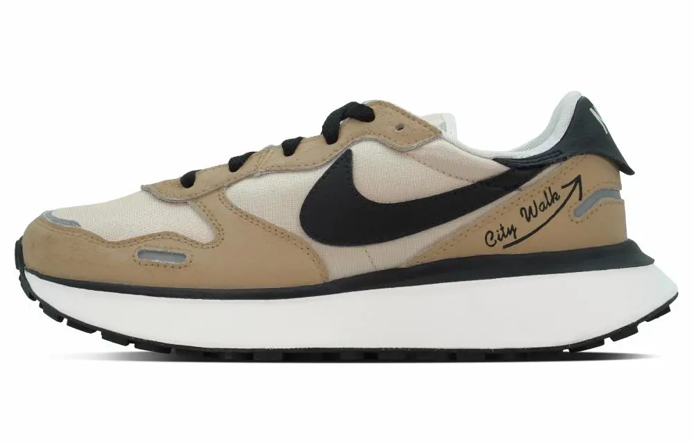 Nike Phoenix Waffle Cushioning Anti-Slip And Wear-Resistant Rebound Low-Top Casual Shoes Unisex Beige Brown
