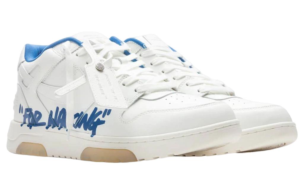 OFF WHITE Out Of Office 'OOO' Low Tops For Walking White White Dark Blue SS22
