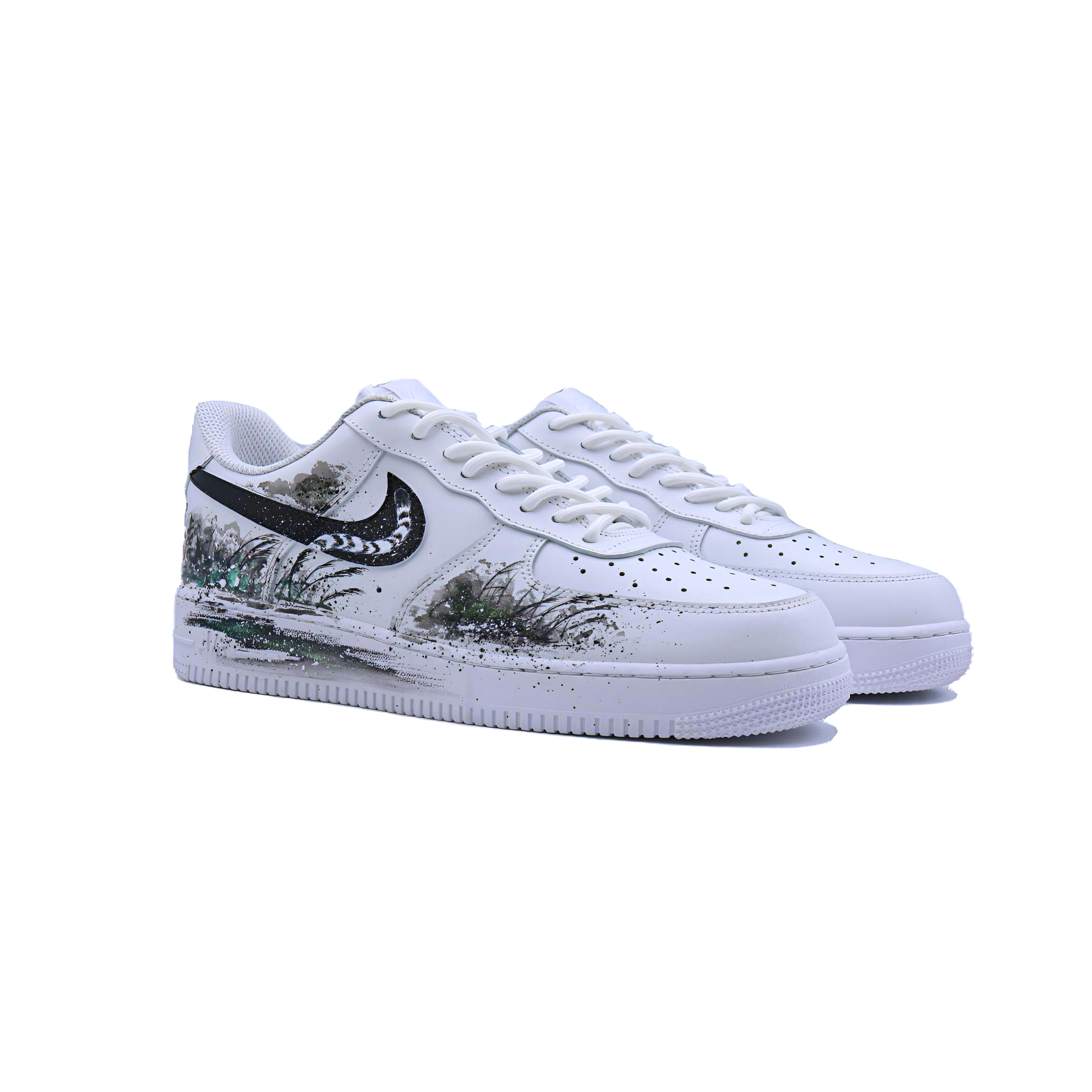 Nike Air Force 1 Singularity, Chinese Zodiac, Tiger Abrasion Resistant Low Top Skateboard Shoes Unisex White Black купить в интернет-магазине Yoocart с быстрой доставкой по России.