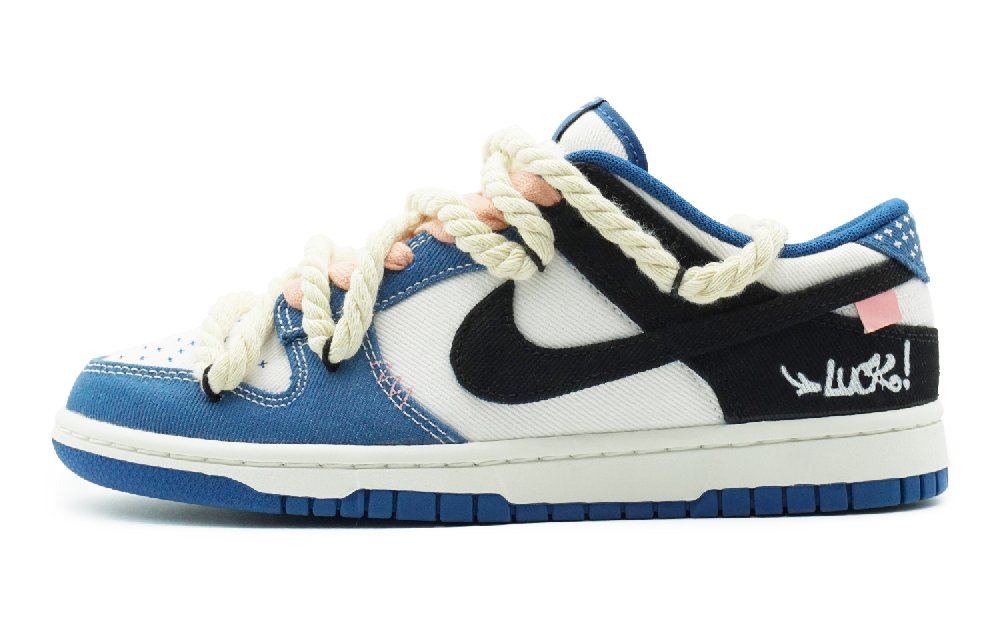 Nike Dunk Skateboard Shoes Men Low-Top Blue/Black/White