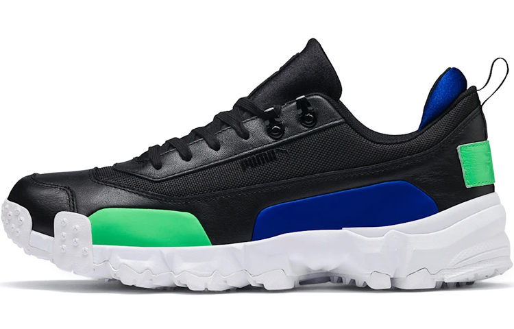PUMA Trailfox Leather Black Green Blue