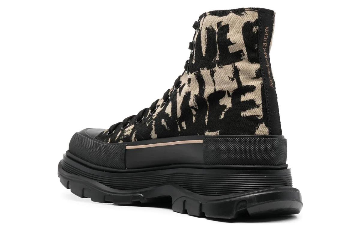 Alexander McQueen Graffiti Tread Slick Boot Beige Black купить в интернет-магазине Yoocart с быстрой доставкой по России.