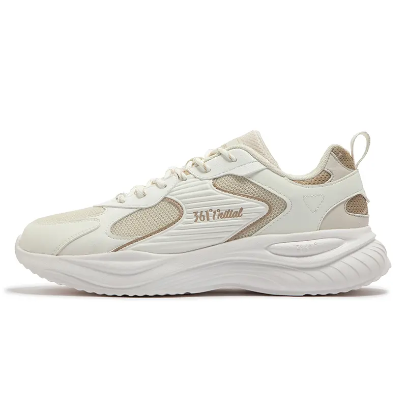 361° Abrasion Resistant Coverage Cushioning Low Top Casual Shoes Men's Feather White Apricot Tea Brown