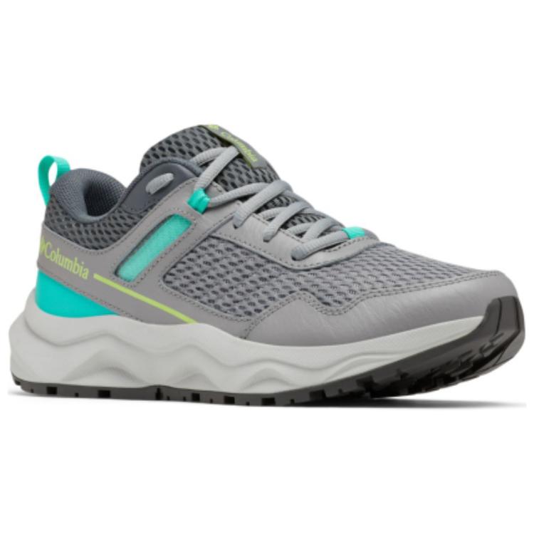 Columbia PLATEAU Cushioning, Slip Resistant, And Abrasion Resistant Low Top Hiking Shoes Women's Gray Blue