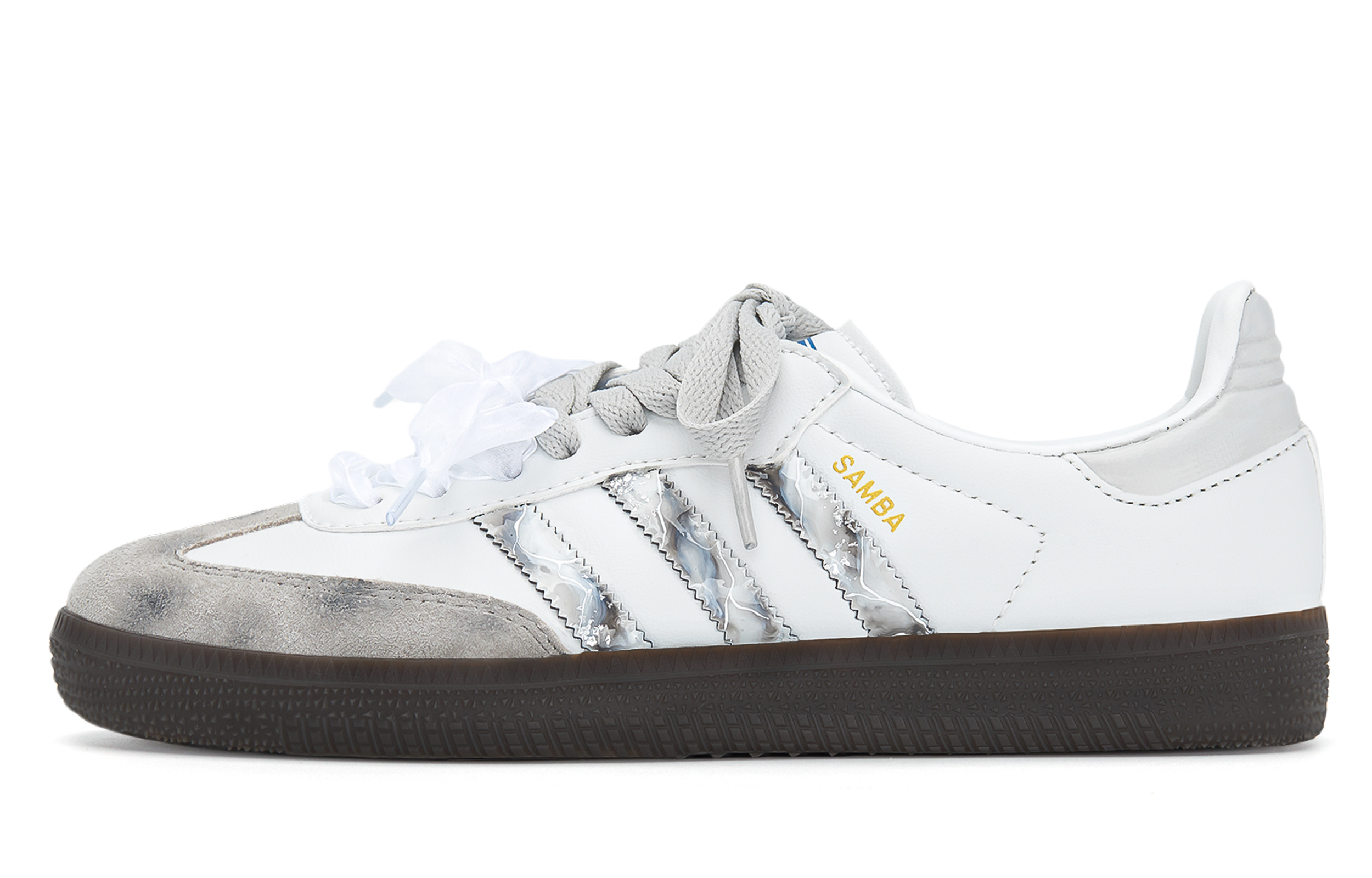 Adidas Originals SAMBA OG Wear resistant And Lightweight Low top German Army Trainers Unisex White Gray