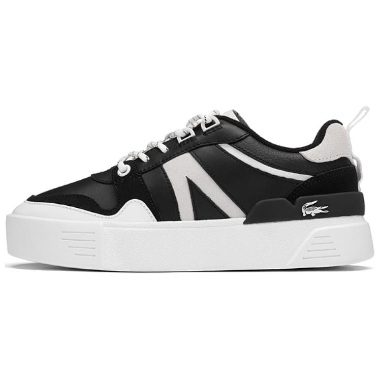 LACOSTE Low Top Skateboard Shoes Women's Black White