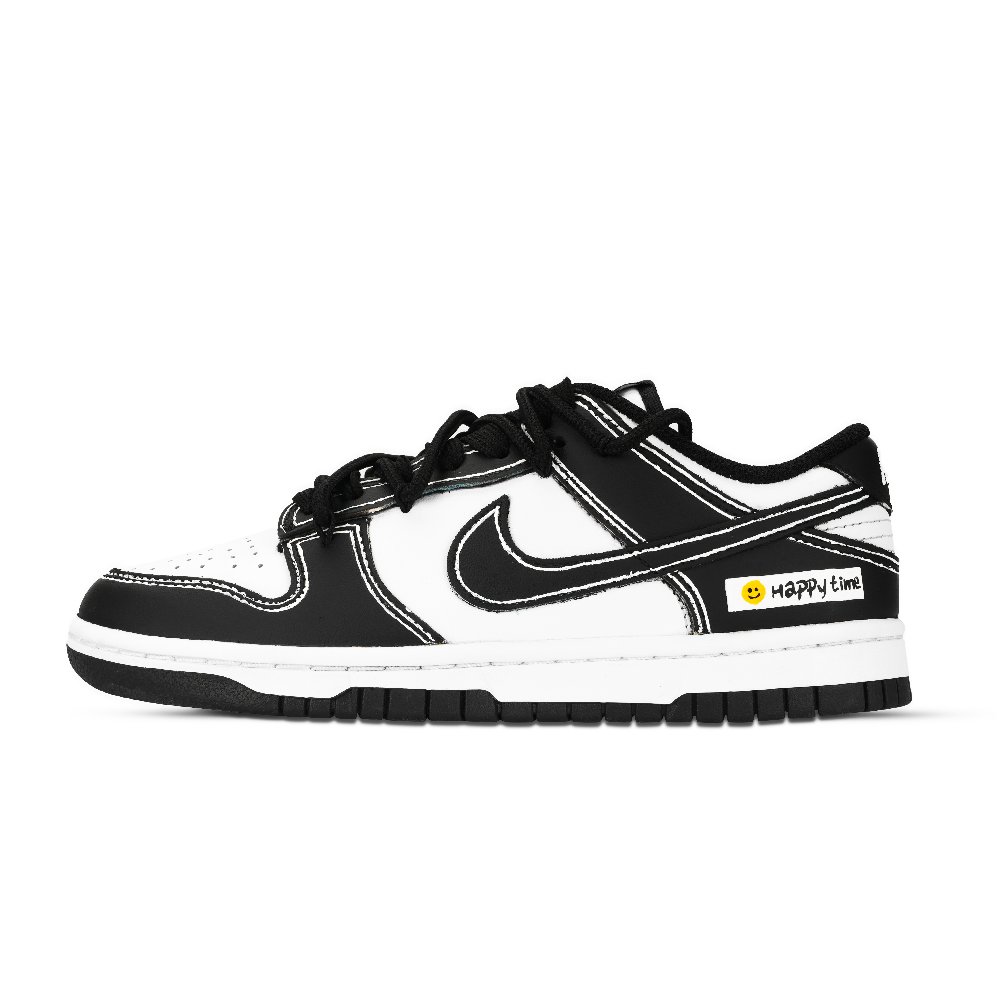 Nike Dunk Panda, Happy Moments Abrasion Resistant Low Top Skateboard Shoes Unisex Black White