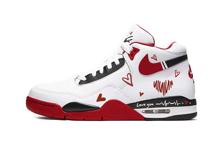 Nike Flight Legacy Vintage Basketball Shoes Unisex Mid-Top Red/White