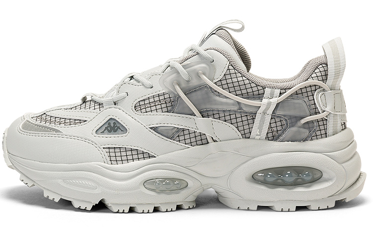 Kappa 3M Cushioning Anti-Slip And Wear-Resistant Low-Top Chunky Sneakers Unisex Glacier Rain Gray