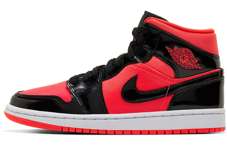 JORDAN 1 Mid Hot Punch Black Women's