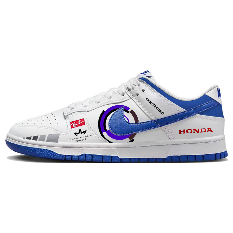 Nike Dunk Tech Vision Red Alert Anti-Slip Wear-Resistant Low-Top Skateboard Shoes Men's Blue White