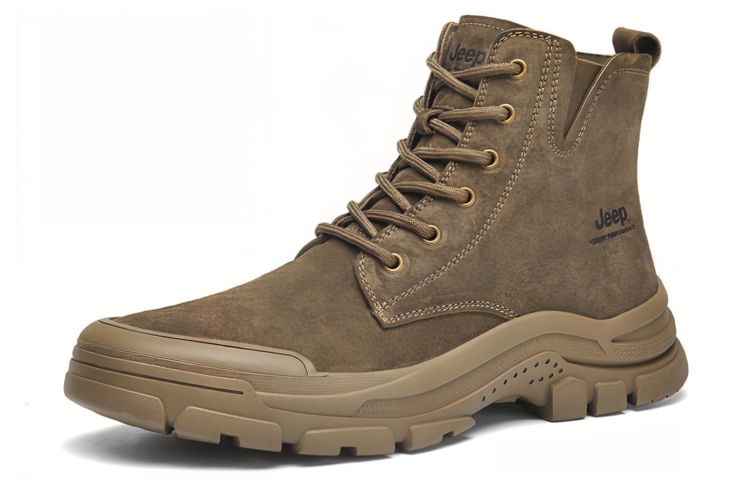 Jeep High top Martin Boot Unisex Khaki