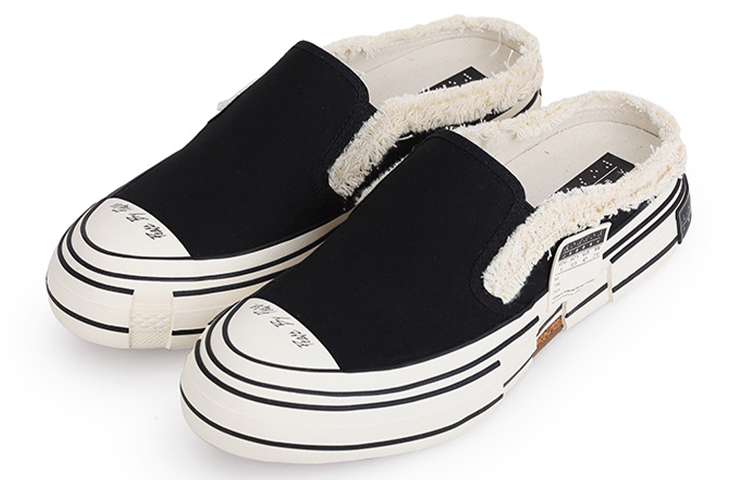 VESSEL G.O.P. Black Slip On No Laces Low-Top Canvas Shoes Unisex Black купить в интернет-магазине Yoocart с быстрой доставкой по России.