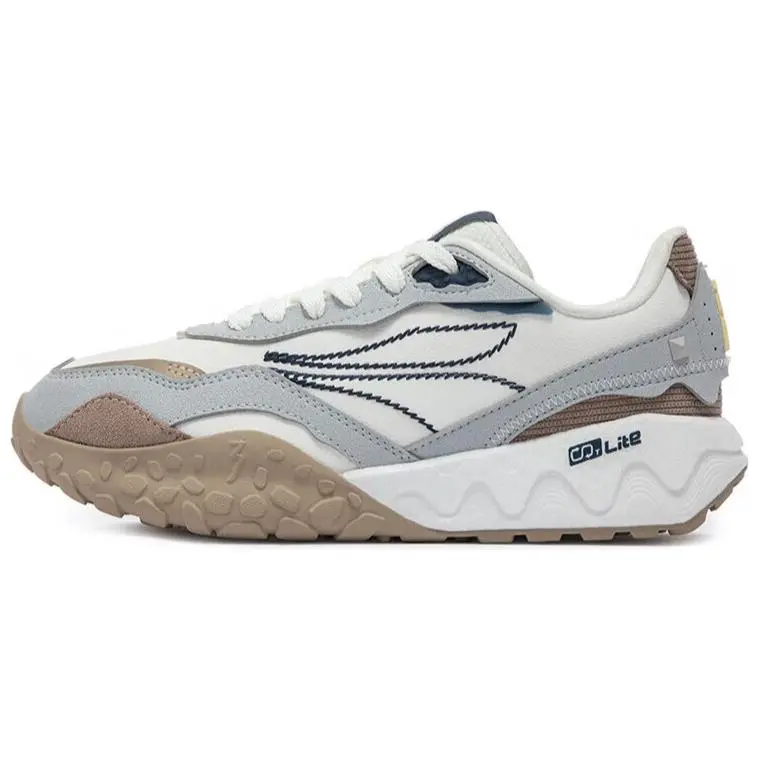 361° Anti-Slip Wear-Resistant Low-Top Casual Shoes Women's Gray White Brown
