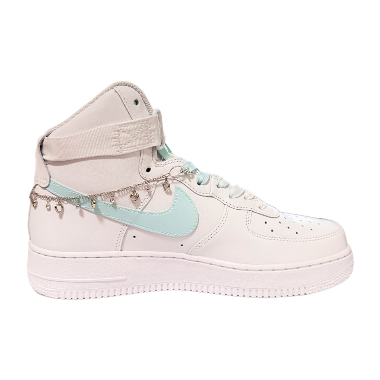 Nike Air Force 1 Fantasy Blue Abrasion Resistant High Top Skateboard Shoes Men's White Blue