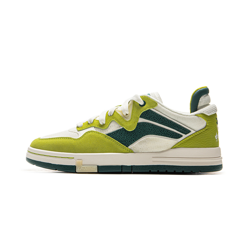 LiNing Wei Wu PRO Coverage Abrasion Resistant Low top Skateboard Shoes Unisex Sprout Milk White Rainforest Green