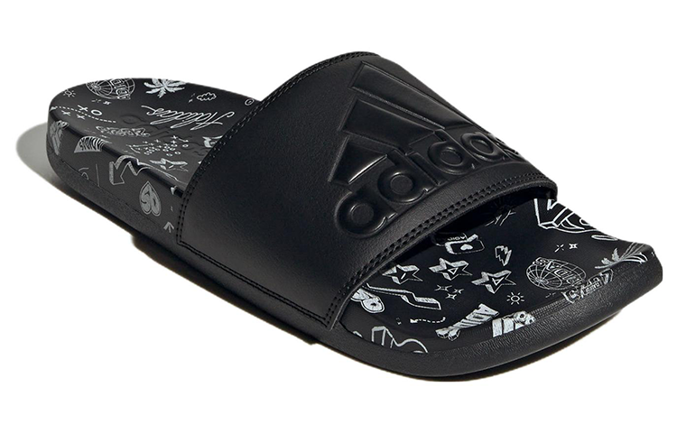 Adidas Adilette Comfort Sandals Black Cloud White купить в интернет-магазине Yoocart с быстрой доставкой по России.