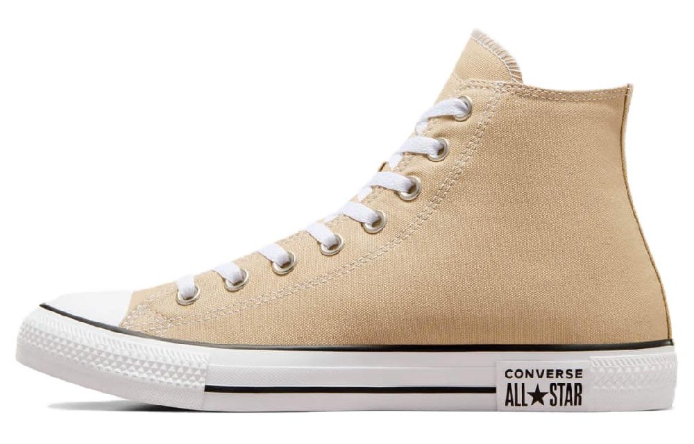 Converse All Star Anti Slip Wear Resistant High Top Canvas Shoes Unisex Beige Yellow