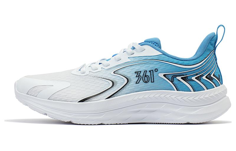 361° Cushioning, Wear Resistant Low Top Running Shoes Men's White Blue