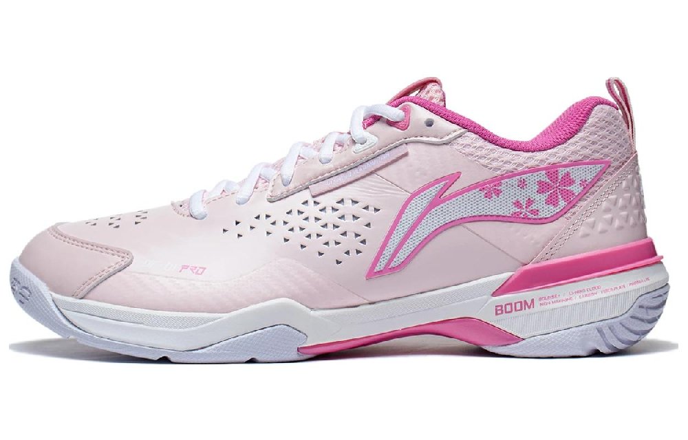 LiNing Blade Pro Anti Slip And Wear Resistant Breathable Low Top Badminton Shoes Unisex Primrose Pink