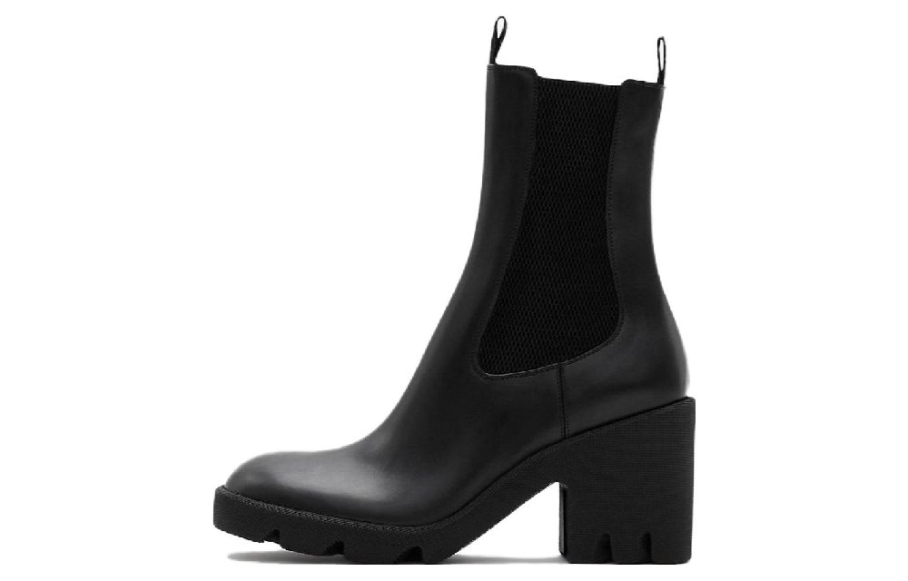 Burberry Elasticated-panel Leather Boots