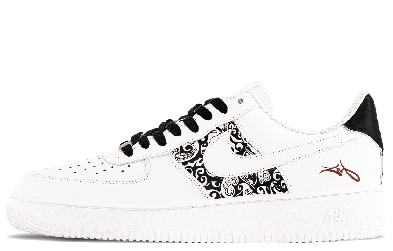 Nike Air Force 1 NikeAF1 Skateboard Shoes Men's Black White