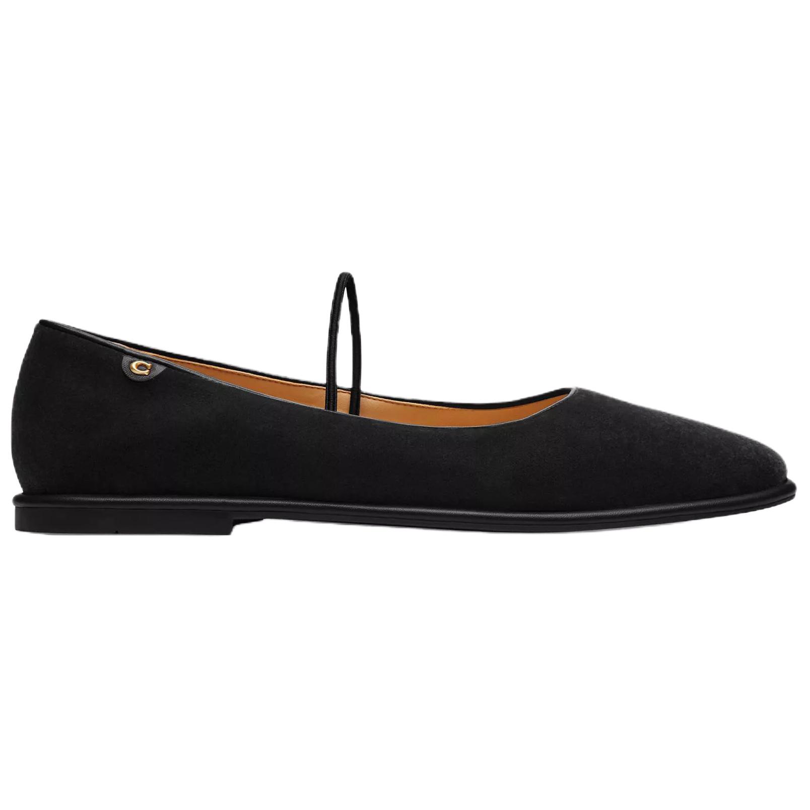 COACH Emilia Flat Mary Jane Shoes Women's Black