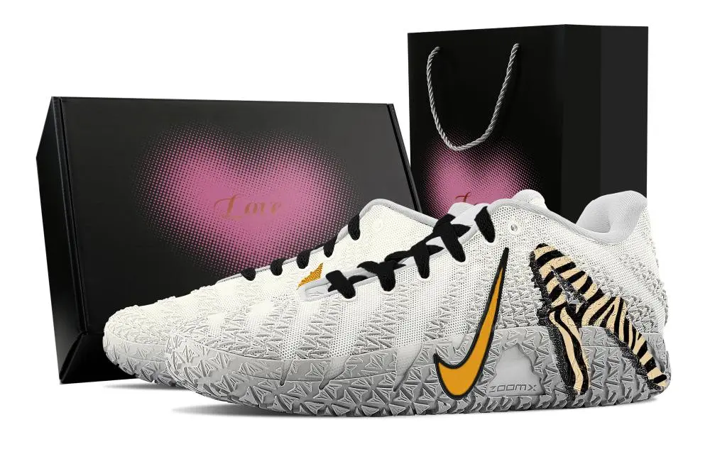 Nike Ja Morant 3 Tiger Print, Heart Box Abrasion Resistant Low top Basketball Shoes Unisex Light Beige