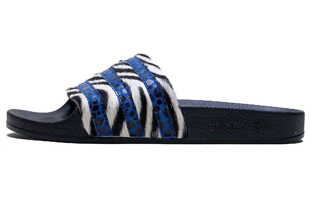 Adidas Adilette 'Core Black Blue White' Women's