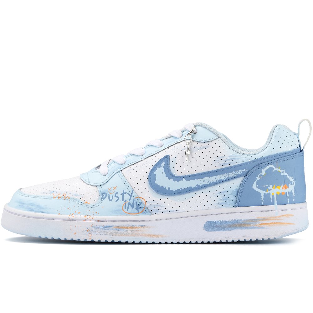 Nike Court Borough Anti Slip Wear Resistant Low Top Skateboard Shoes Men's Sky Blue