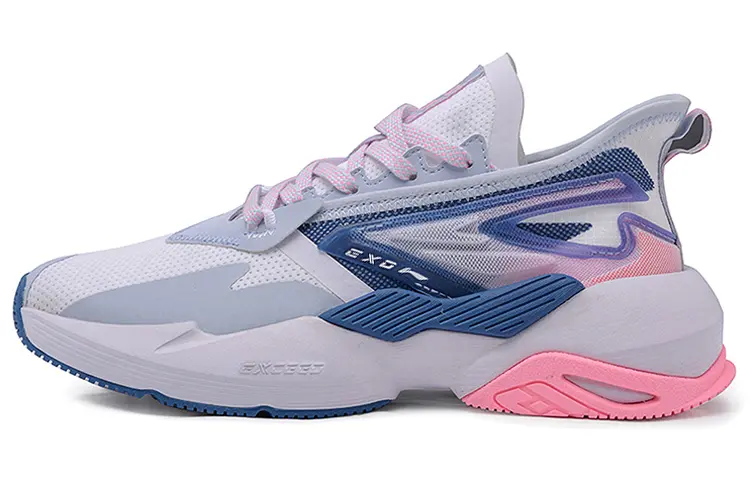 LiNing Beyond Anti-Slip Wear-Resistant Breathable Lightweight Low-Top Sports Casual Shoes White Blue