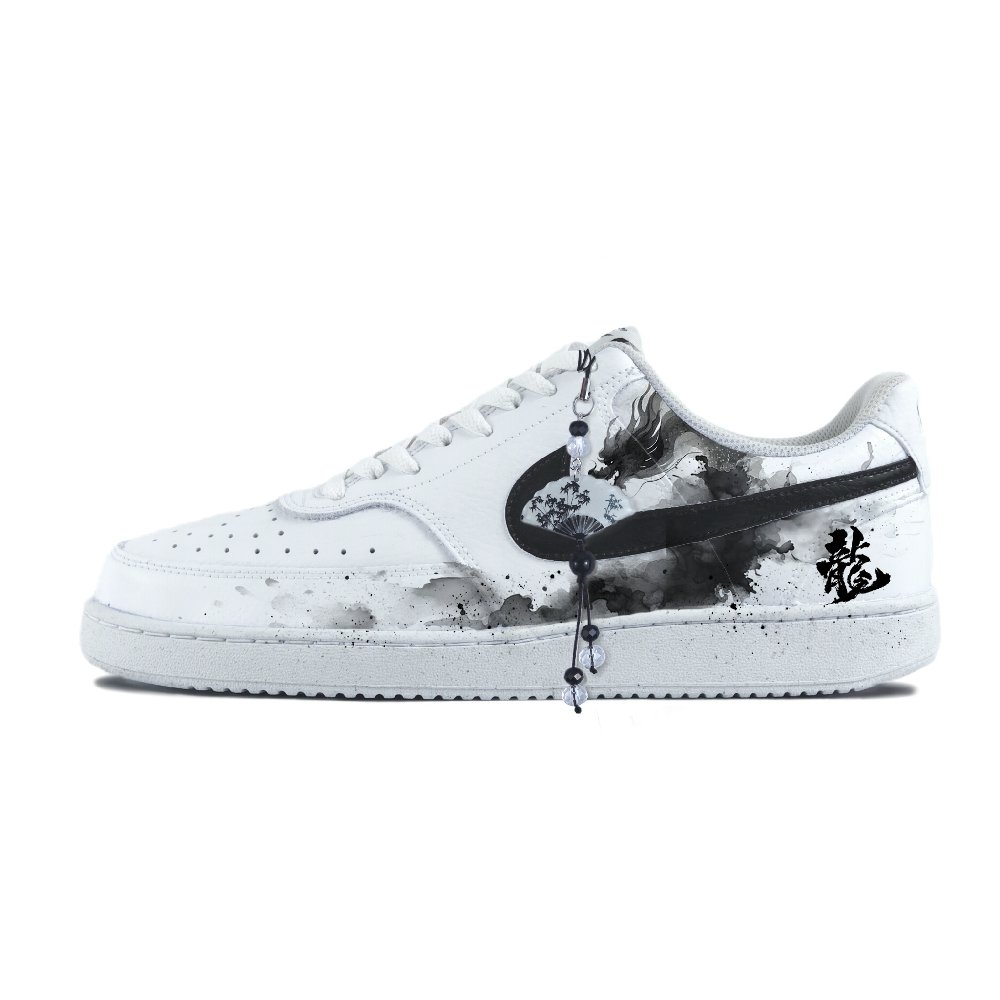 Nike Court Vision 1 Abrasion Resistant Low Top Skateboard Shoes Unisex White