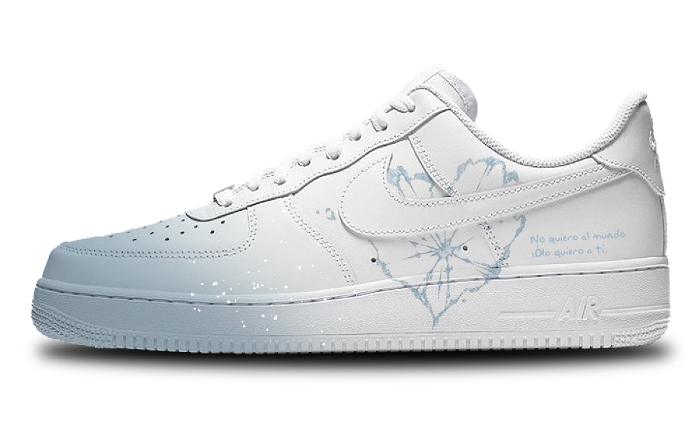Nike Air Force 1 Coverage Anti-Slip And Wear-Resistant Balance Lightweight Low-Top Skateboard Shoes Unisex Blue White