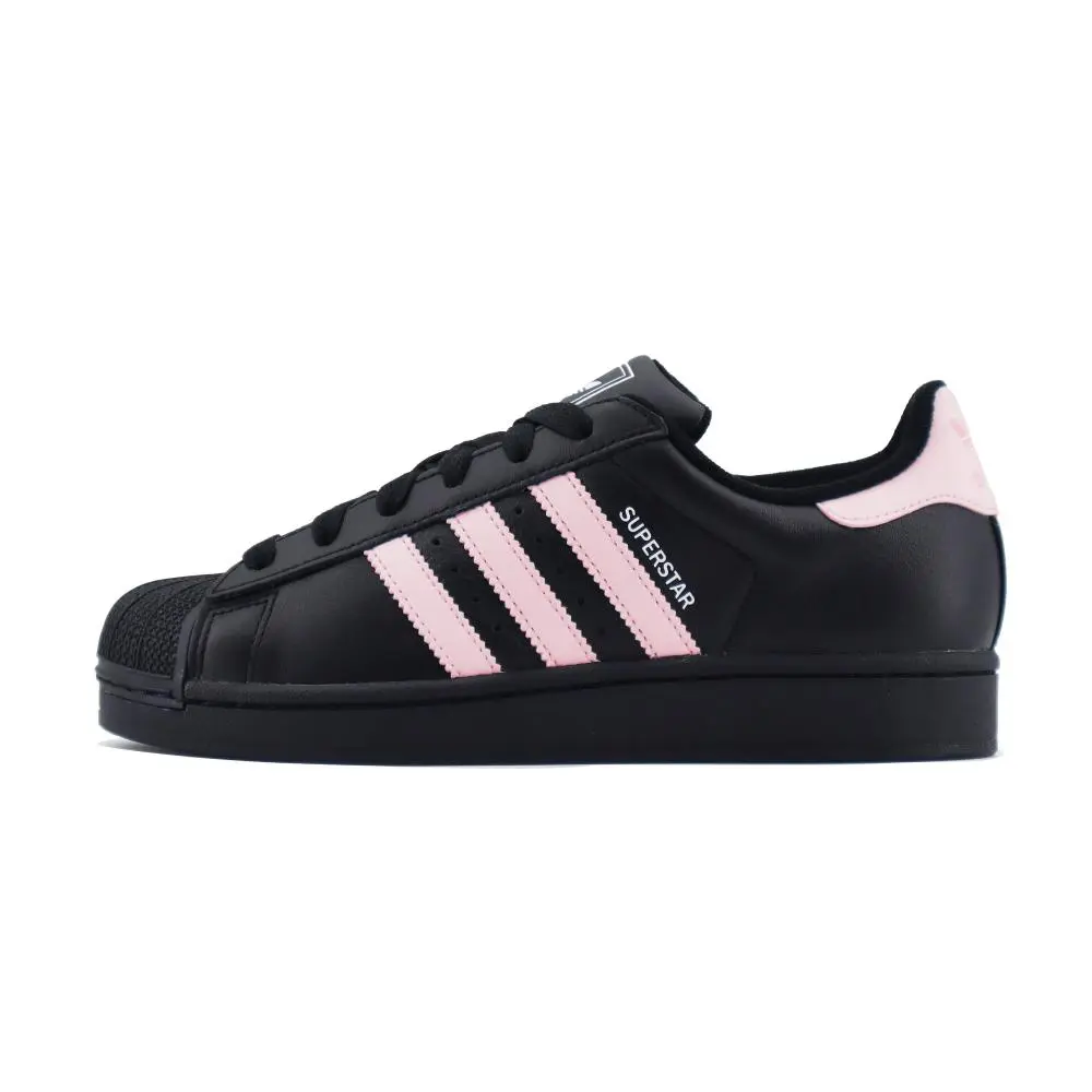 Adidas Originals Superstar 2 Low Top Skateboard Shoes Unisex Black Pink