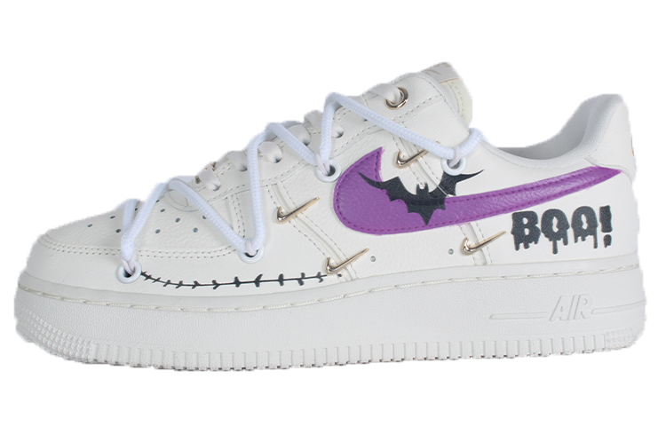 Nike Air Force 1 Anti-Slip Wear-Resistant Low-Top Skateboard Shoes Women's White Gold