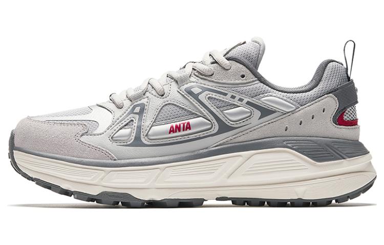 Anta Engine Shock Absorbers With Slip Resistant And Abrasion Resistant Properties Low Top Casual Shoes Men's Silver
