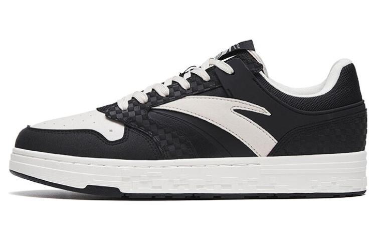 Anta Wear resistant And Lightweight Low Top Skateboard Shoes Men's Black White